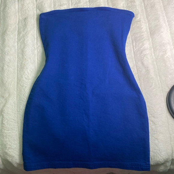 BWT ✨ Zara sleeveless blue mini dress side zip Us small - Picture 1 of 5